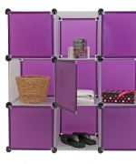 9格9門 MIT百變創意收納櫃 混色-優雅紫