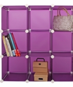 9格-MIT百變創意收納櫃 純色-神秘紫