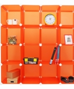 16格-MIT百變創意收納櫃 -純色-暖陽橘